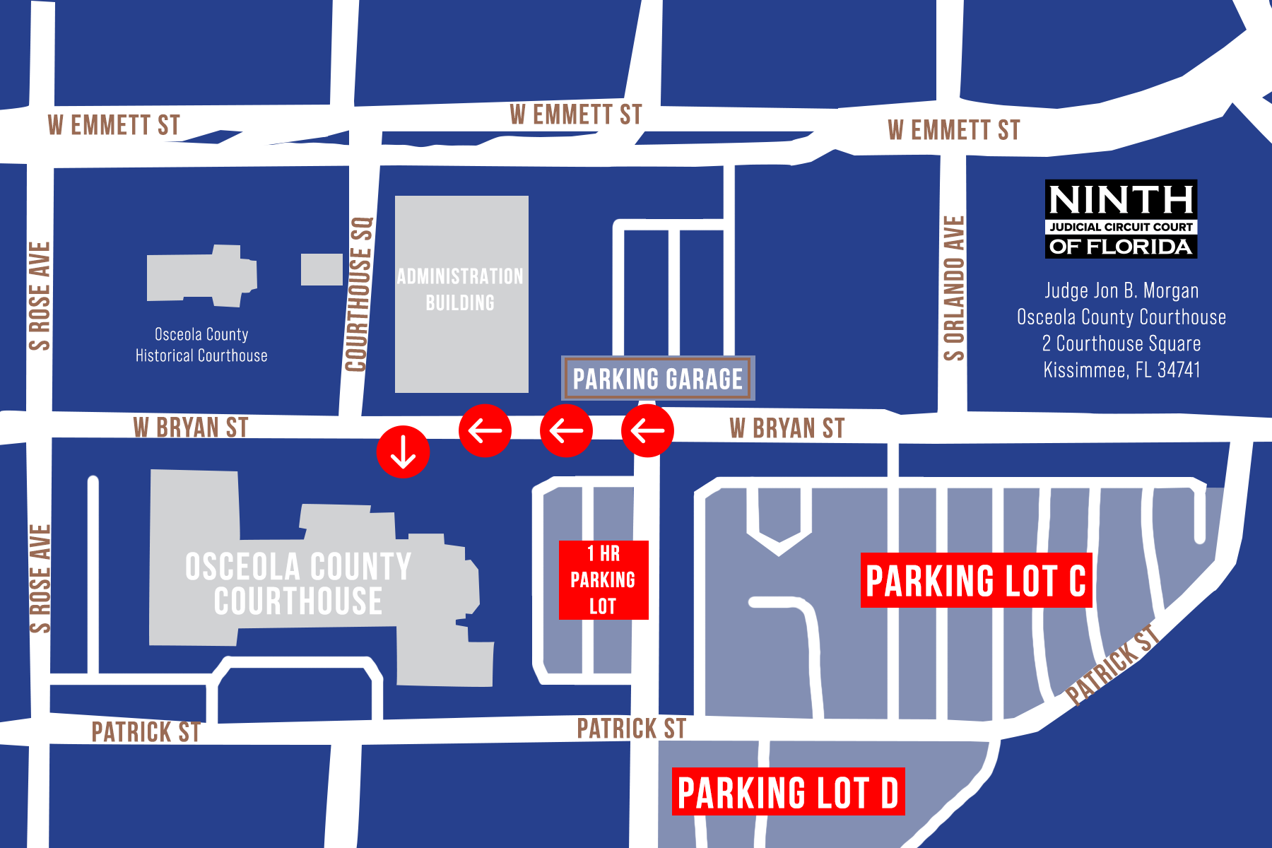 Osceola Courthouse Complex Map